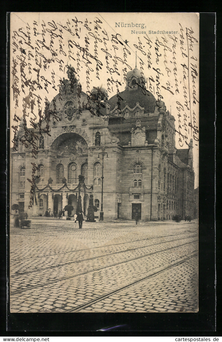 AK Nürnberg, Partie Am Neuen Stadttheater  - Theatre