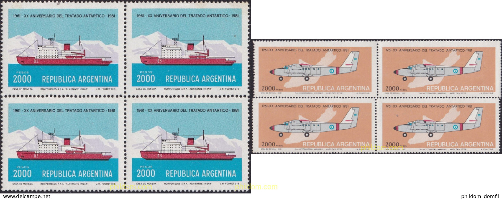 729254 MNH ARGENTINA 1981 20 ANIVERSARIO DEL TRATADO ANTARTICO - Unused Stamps
