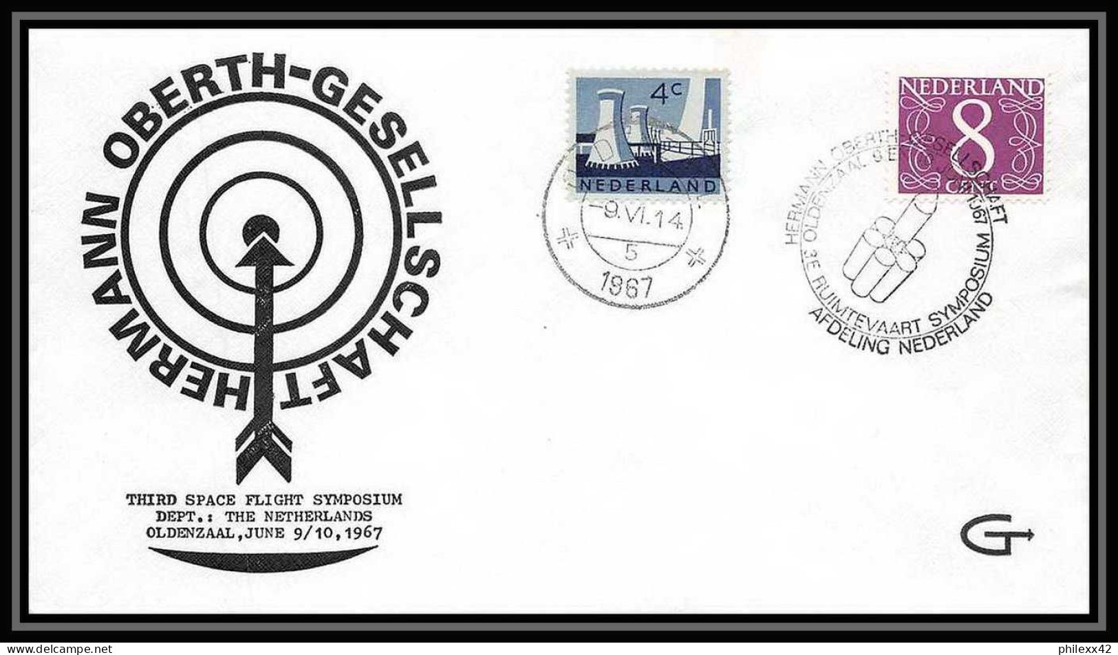 10893/ Espace (space Raumfahrt) Lettre (cover Briefe) 9/6/1967 Oldenzaal Oberth Pays-Bas (Netherlands) - Europe