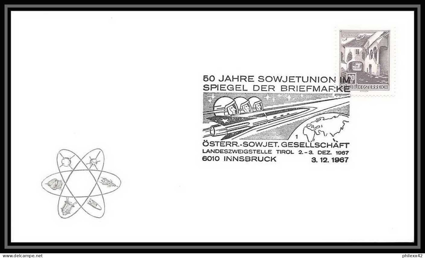 10878/ Espace (space Raumfahrt) Lettre (cover Briefe) 3/12/1967 Innsbruck Autriche (Austria) - Europe