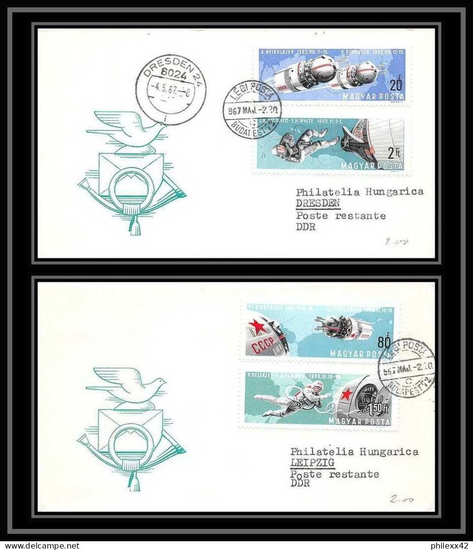 10859/ Espace (space Raumfahrt) Lettre (cover Briefe) 4/5/1967 Hongrie (Hungary) - Europe