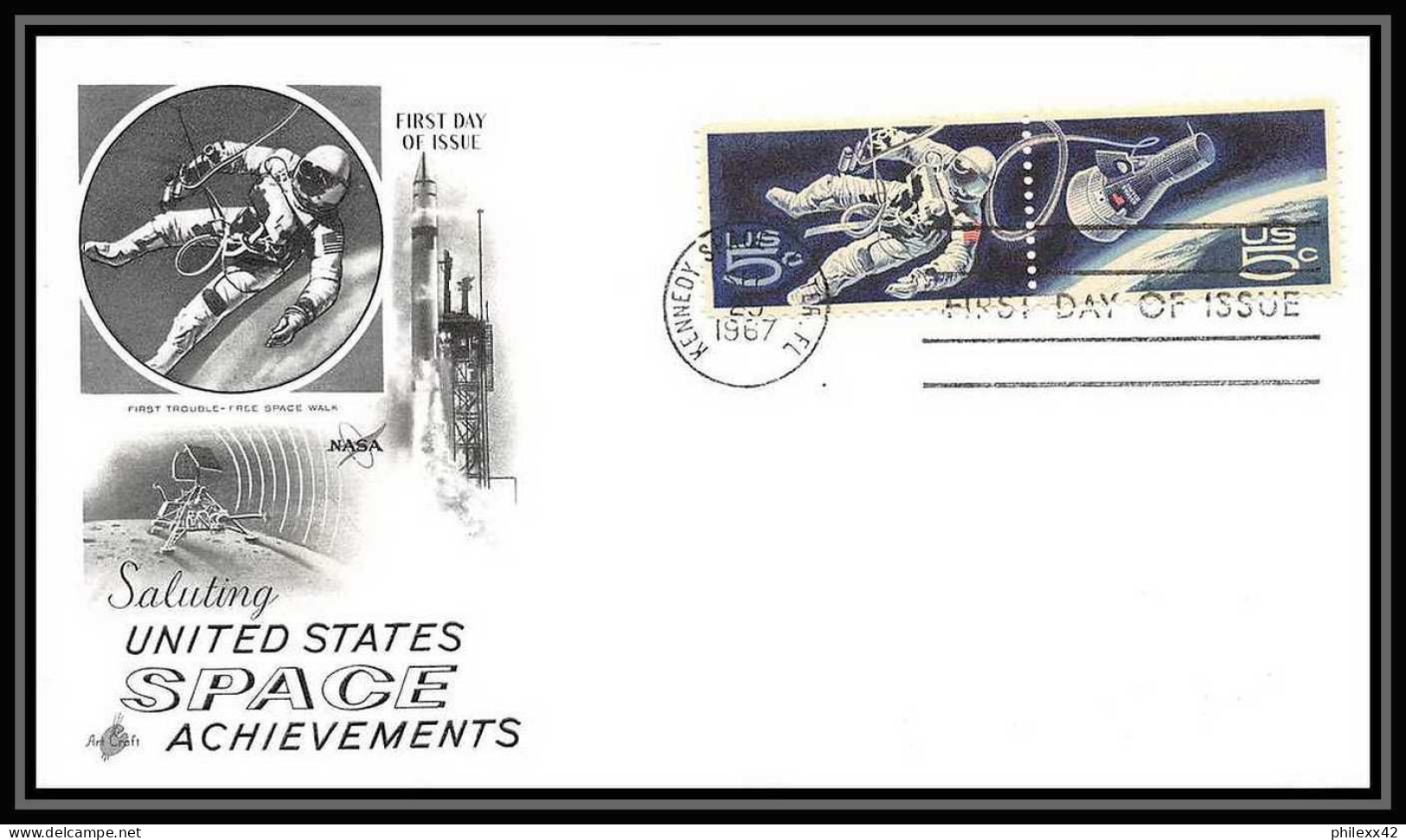 10821/ Espace (space Raumfahrt) Lettre (cover Briefe) 29/9/1967 Us Accomplishments In USA - United States