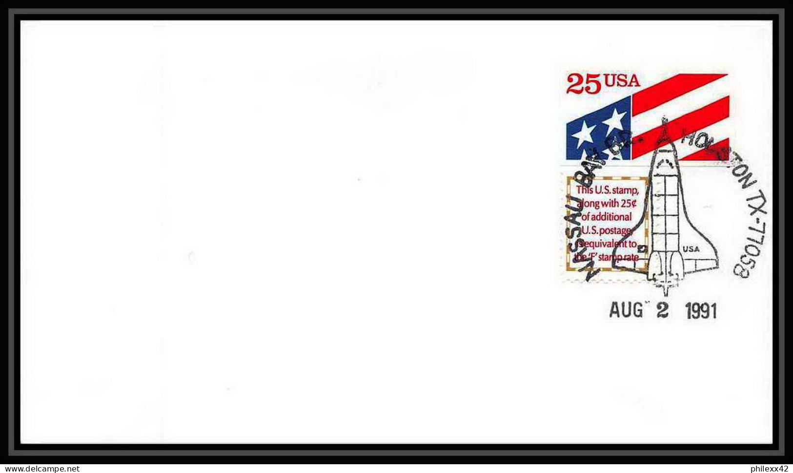 10516/ Espace (space Raumfahrt) Lettre (cover Briefe) 2/8/1991 Shuttle (navette) STS-43 Start Nassau Bay USA - Etats-Unis