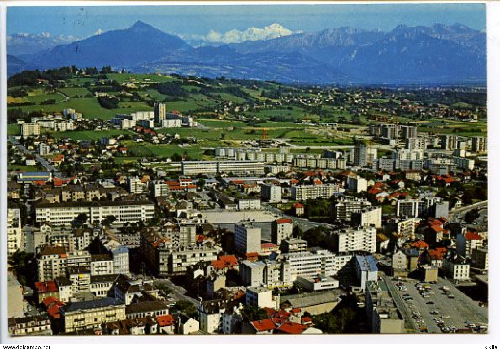 CPSM 10.5 X 15 Haute Savoie  ANNEMASSE  La Ville Et Le Massif Du Mont Blanc - Annemasse