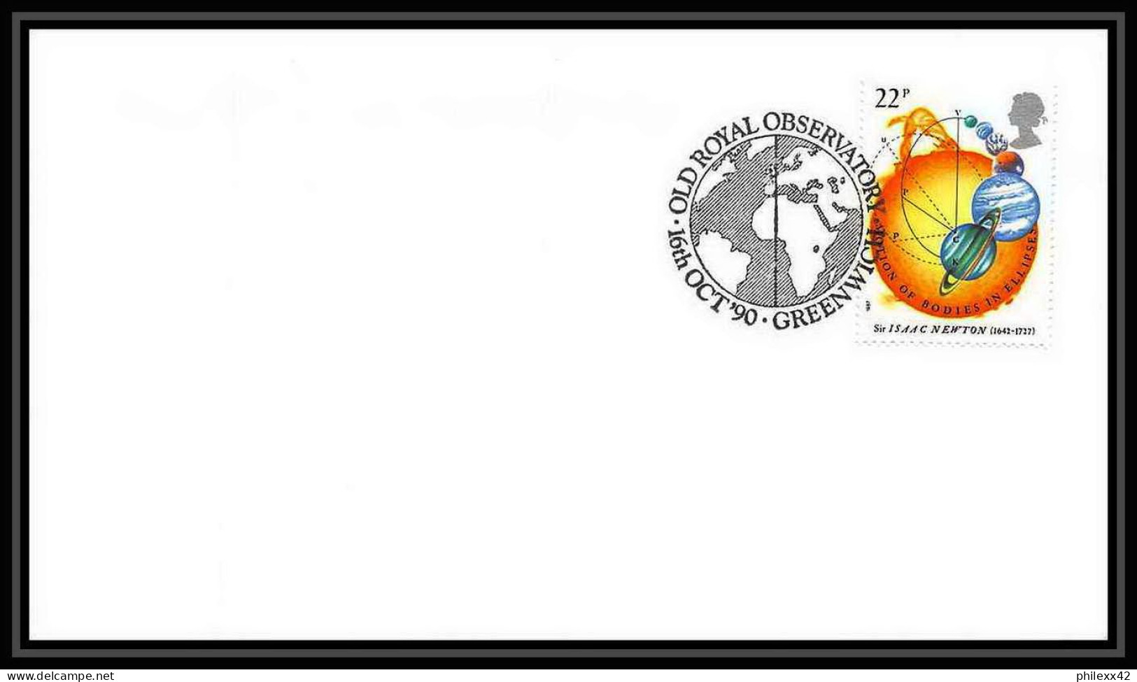 10190/ Espace (space) Lettre (cover) 16/10/1990 The Old Royal Observatory Greewitch Great Britain - Europe