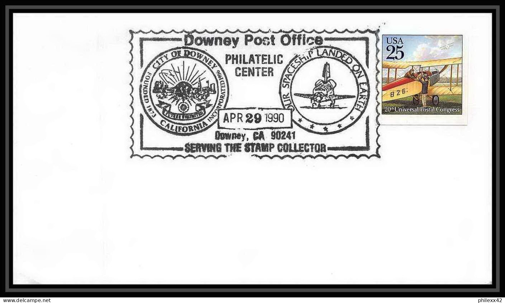 10112/ Espace (space Raumfahrt) Lettre (cover Briefe) 29/4/1990 Sts-31 Shuttle (navette) Landing Downey USA - United States