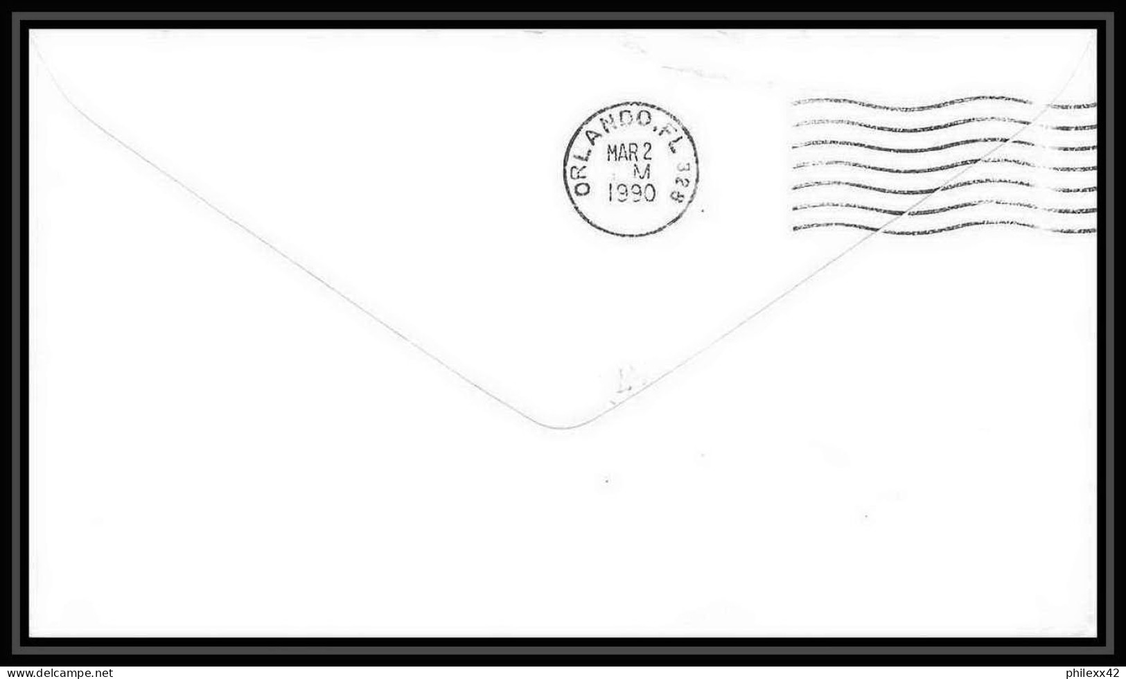 10092/ Espace (space) Lettre (cover) Signé (signed Autograph) 28/2/1990 Sts-36 Launch Shuttle (navette) USA - United States