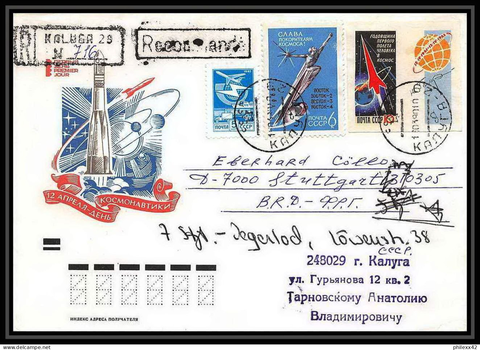 10076/ Espace (space Raumfahrt) Lettre (cover Briefe) 16/3/1990 (urss USSR) - Russia & URSS