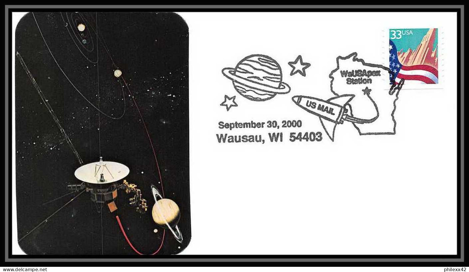 10985/ Espace (space Raumfahrt) Lettre (cover Briefe) 30/9/2000 Wausau Wausapex Station USA - Estados Unidos