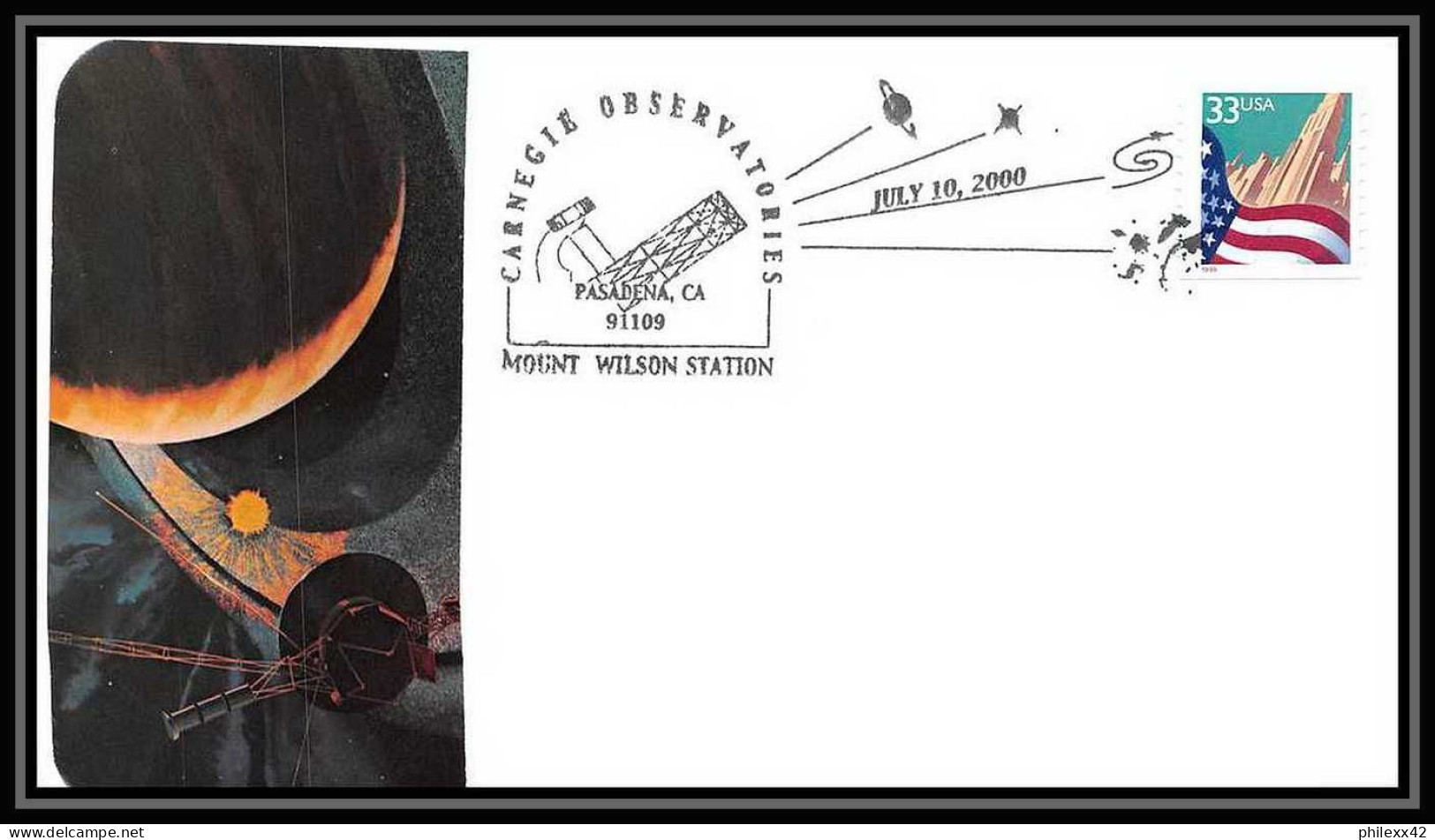 10981/ Espace (space Raumfahrt) Lettre (cover) 10/7/2000 Carnegie Observatories Mount Wilson USA - Etats-Unis