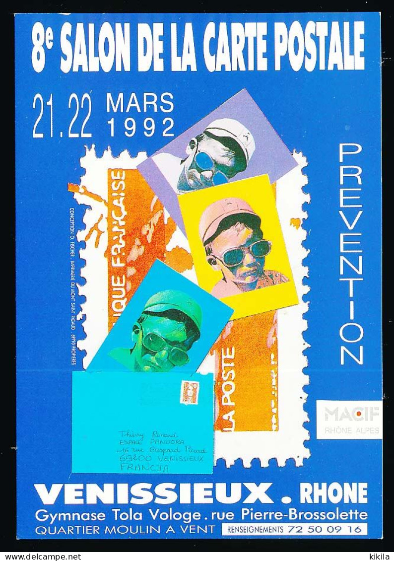CPSM / CPM 10.5 X 15 Rhône VENISSIEUX 8° Salon Carte Postale 21/22-03-1992  Prévention - Vénissieux