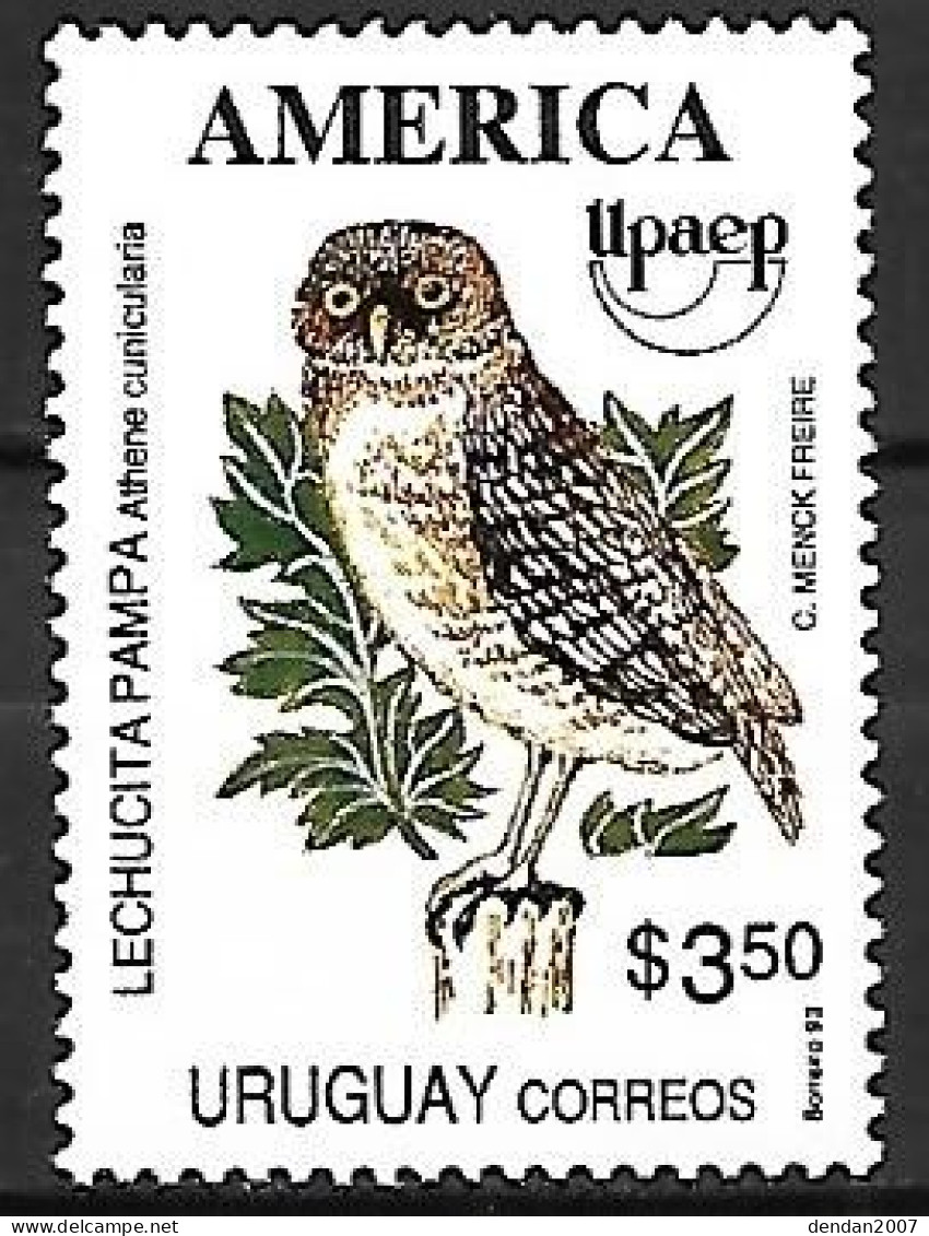 Uruguay - MNH ** 1993 :  Burrowing Owl  -  Athene Cunicularia - Gufi E Civette