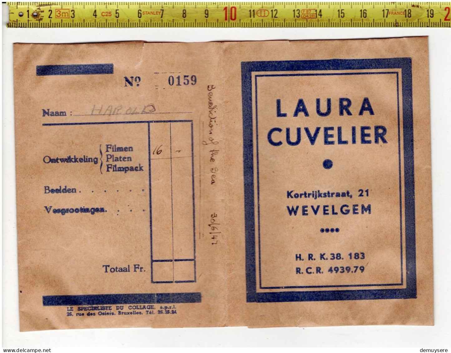 SOLDE 3263 - ZAKJE VOOR FOTOS - LAUVELIER WEVELGEM - Materiale & Accessori