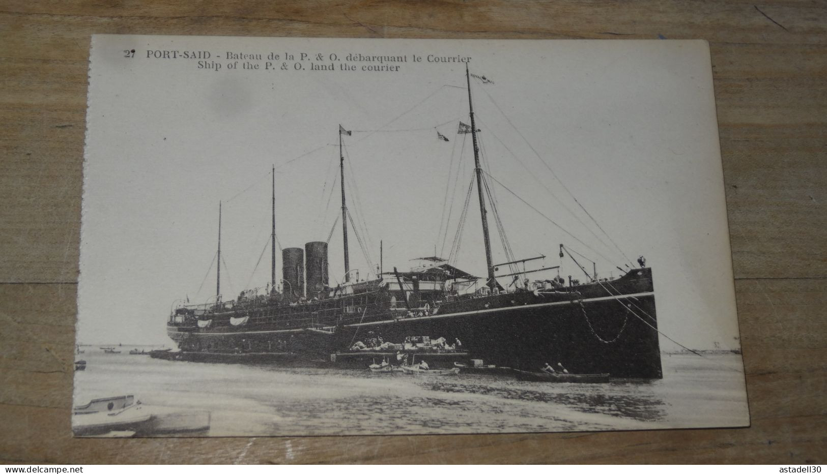 EGYPT : PORT SAID, Bateau De La P & O, Debarquement Du Courrier ................ BE-17658 - Port Said