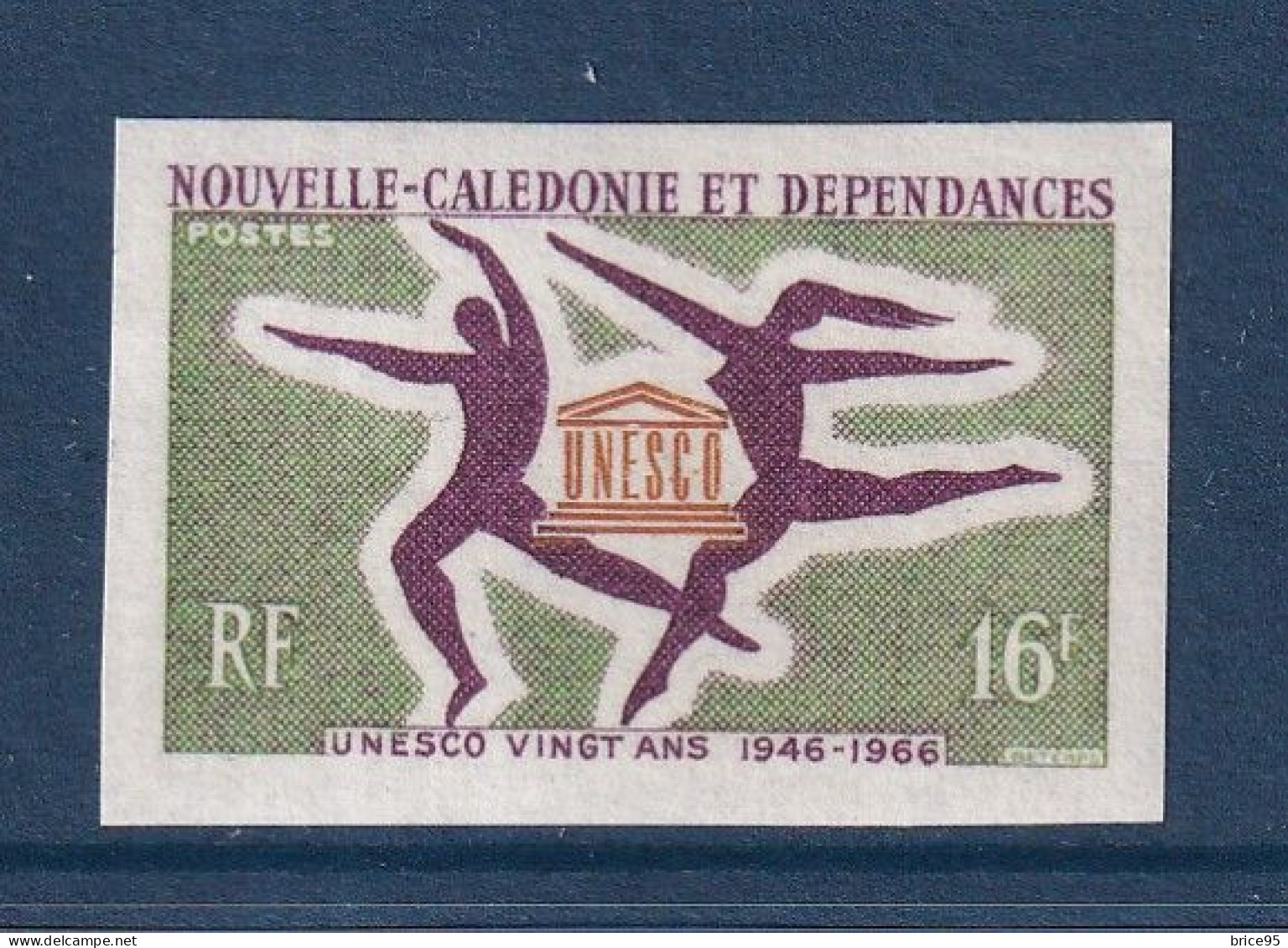 Nouvelle Calédonie - YT ND N° 329 ** - Neuf Sans Charnière - Non Dentelé - 1966 - Imperforates, Proofs & Errors