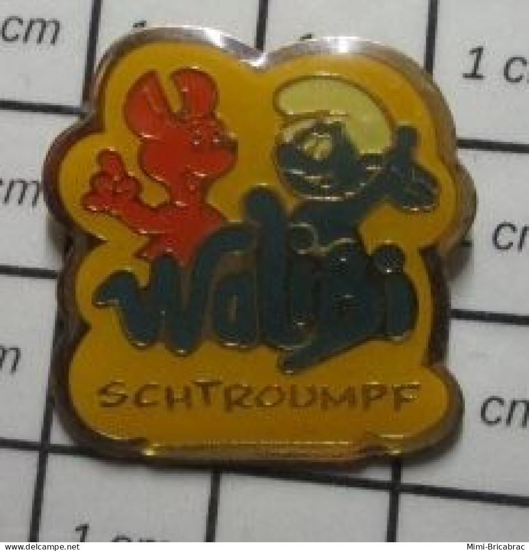 1618B Pin's Pins / Beau Et Rare / MARQUES / PARC D'ATTRACTION WALIBI ET SCHTROUMPF - Trademarks