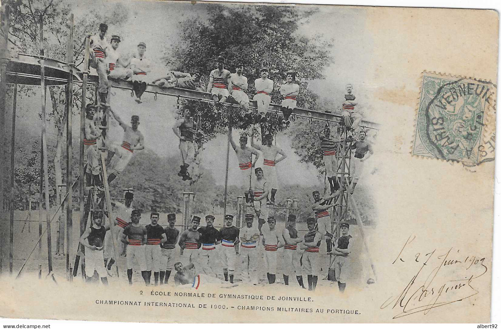 1900 Gymnastique Aux Jeux Olympiques De Paris 1900: Equipe De Joinville Participant Au Concours International Olympique - Ete 1900: Paris