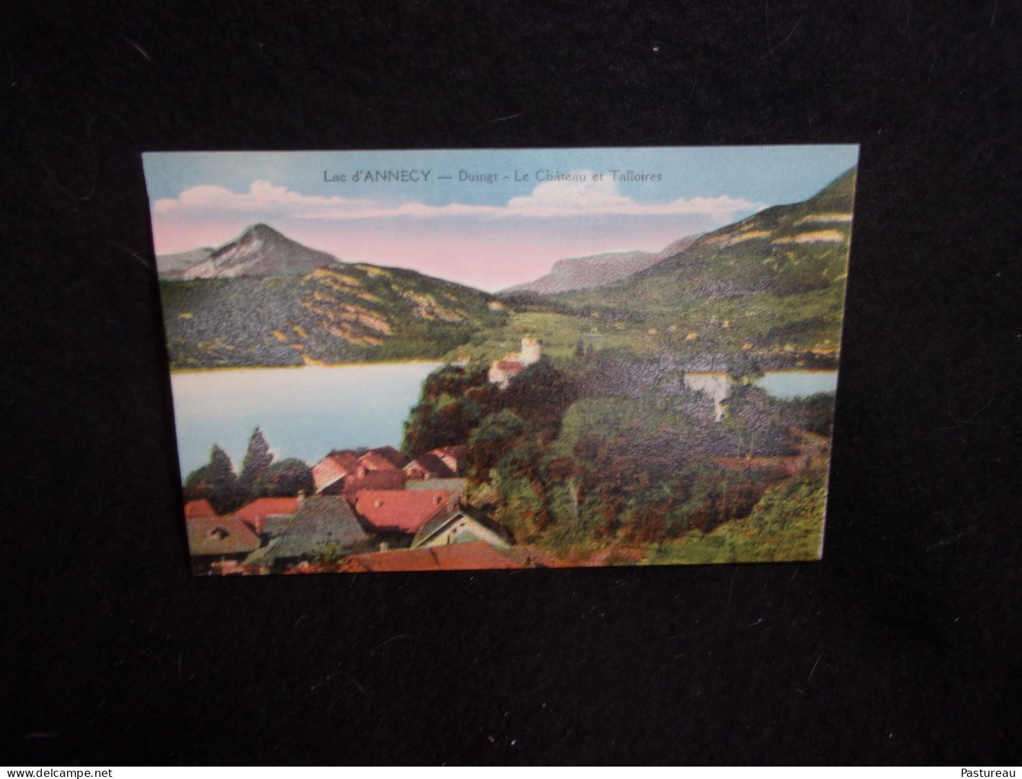 Lac D ' Annecy . Duingt .Le Château Et Talloires .Vers 1910 . Pariot , Photographe à Annecy. 2 Scans . - Duingt