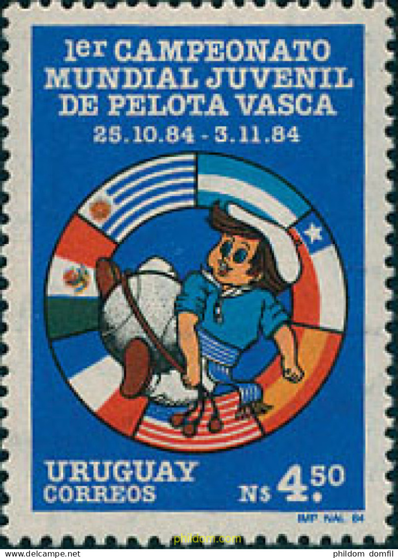 337761 HINGED URUGUAY 1985 1 CAMPEONATO MUNDIAL JUVENIL DE PELOTA VASCA - Uruguay