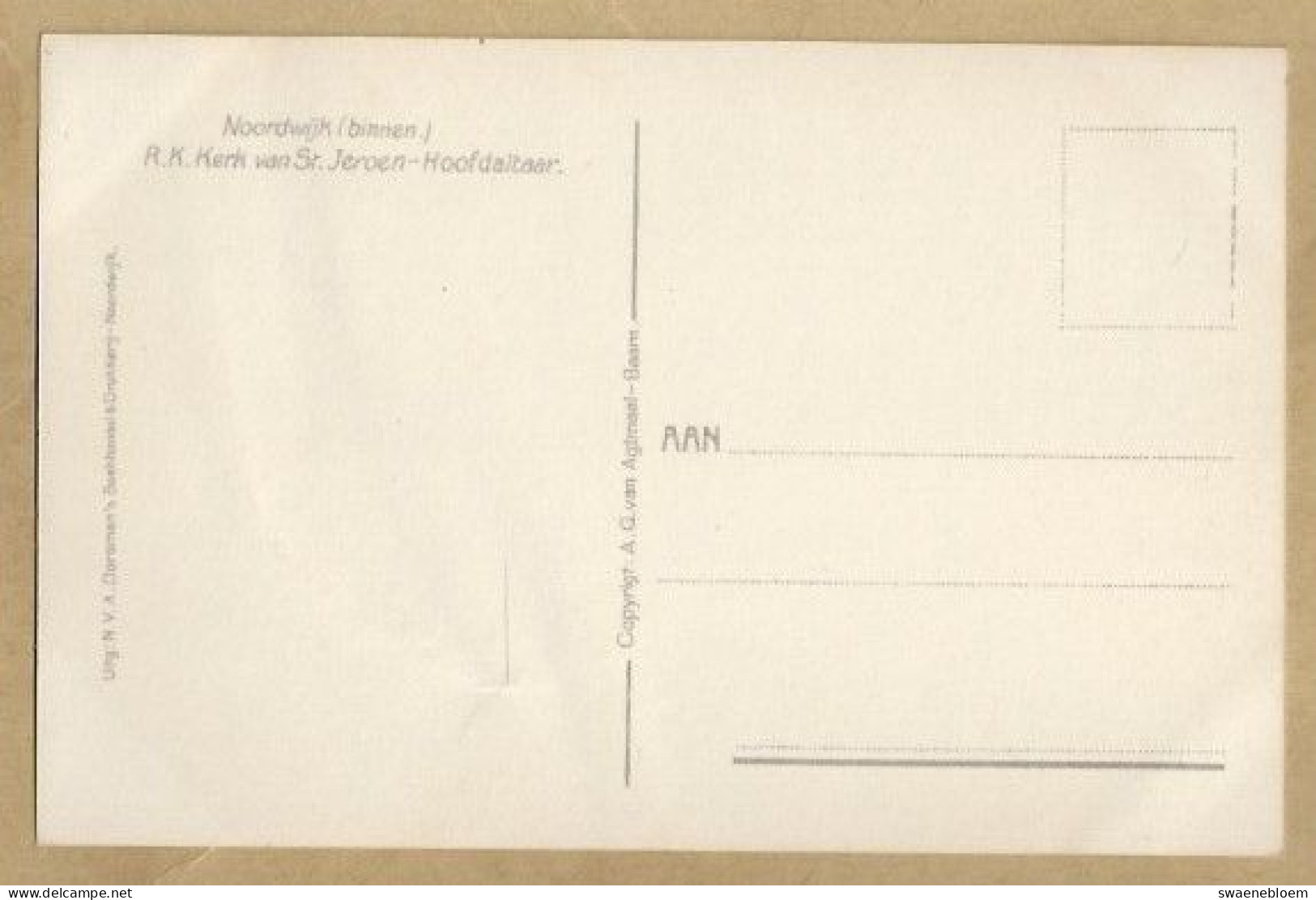 NL.- NOORWIJK BINNEN. R.K. KERK VAN St. JEROEN - HOOFDALTAAR. - Iglesias Y Catedrales