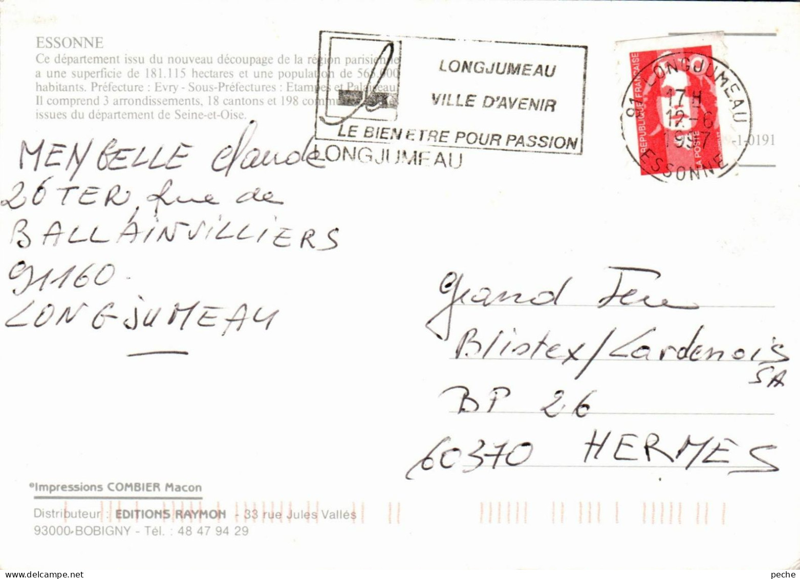 N°1162 Z -cpsm Carte Géographique De L'Essonne- - Landkarten