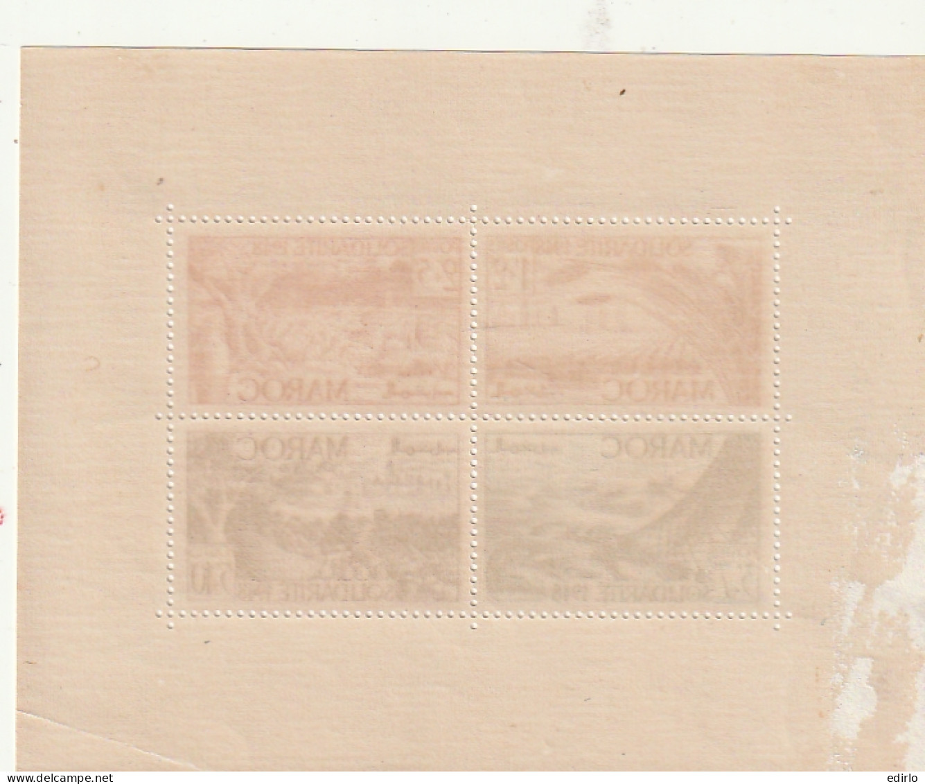 ///    MAROC  ///  Bloc Feuillet N° 1 Côte 40€  - Unused Stamps