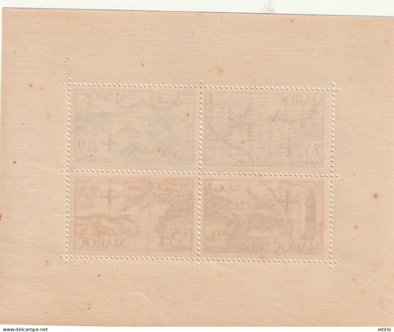 ///    MAROC  ///  Bloc Feuillet N°  4 Côte 50€ Quelques Rousseurs  - Unused Stamps