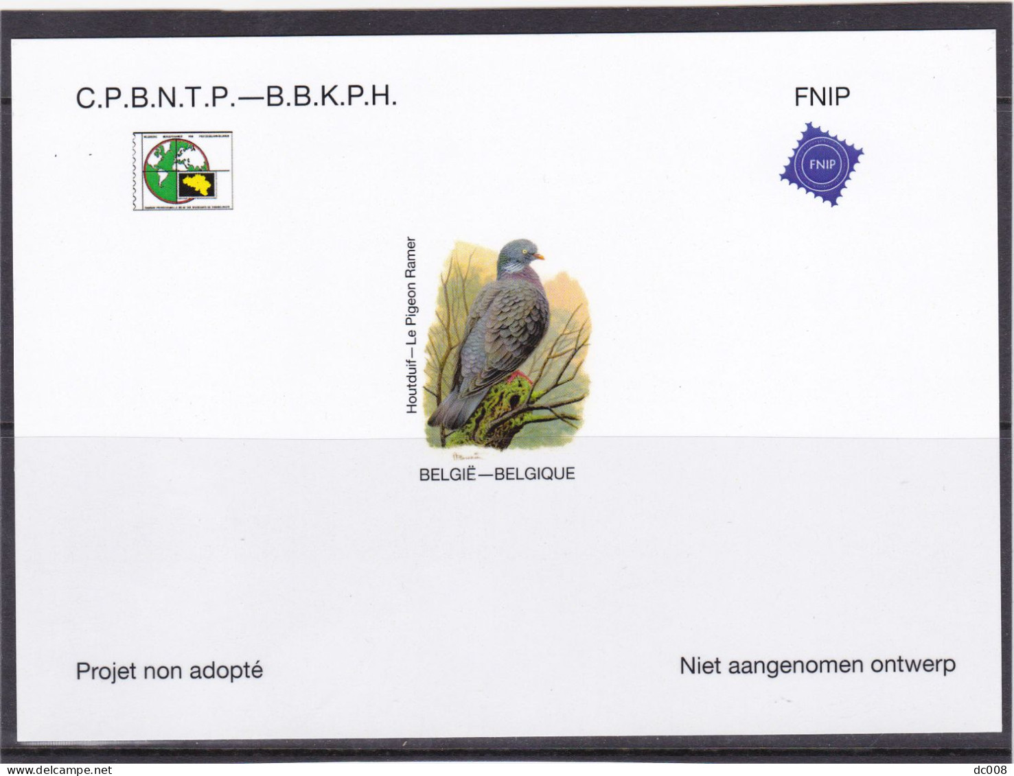 NA44 2022 Houtduif-Le Pigeon Ramer - Bozzetti Non Adottati [NA]