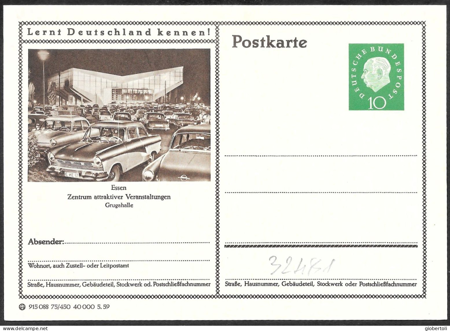 Germania/Germany/Allemagne: Intero, Stationery, Entier, Automobili, Automobiles, Automobiles - Cars