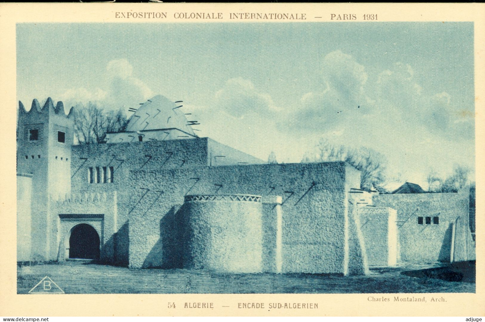 CPA-PARIS- Exposition Coloniale 1931* ALGÉRIE - Encade Sud-Algérien- Edit. BRAUN N° 54* - Expositions