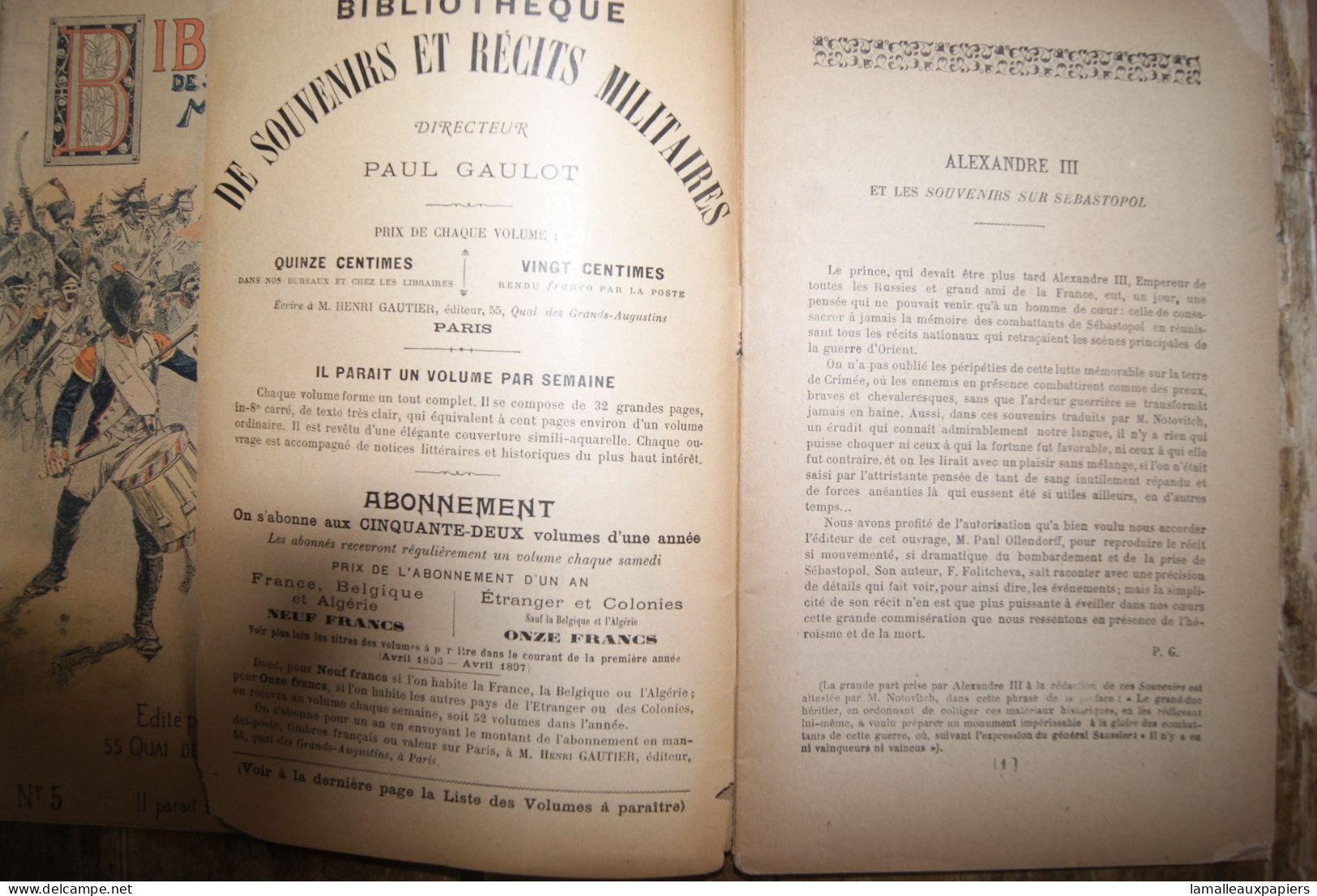 Lot De 14 Numéros De La Bibliothèque Des Souvenirs Et Récits Militaires (1896-97) - Francese