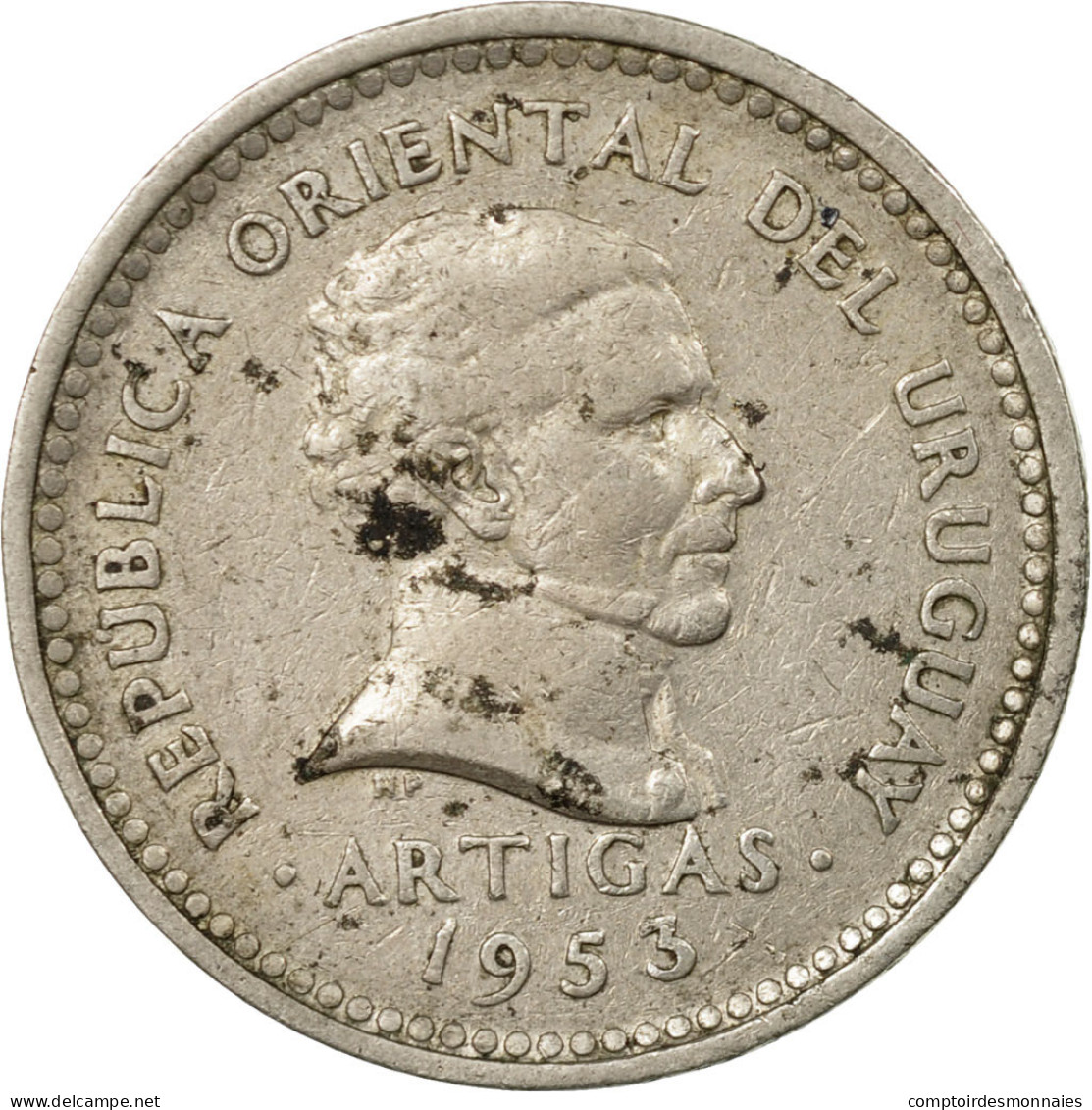 Monnaie, Uruguay, 5 Centesimos, 1953, TTB, Copper-nickel, KM:34 - Uruguay