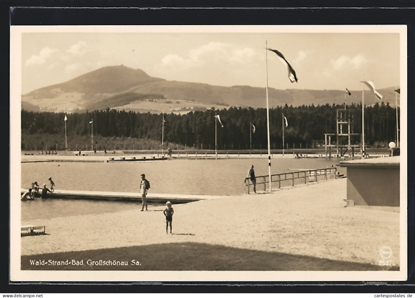 AK Grossschönau / Sa., Volksbad  - Grossschönau (Sachsen)