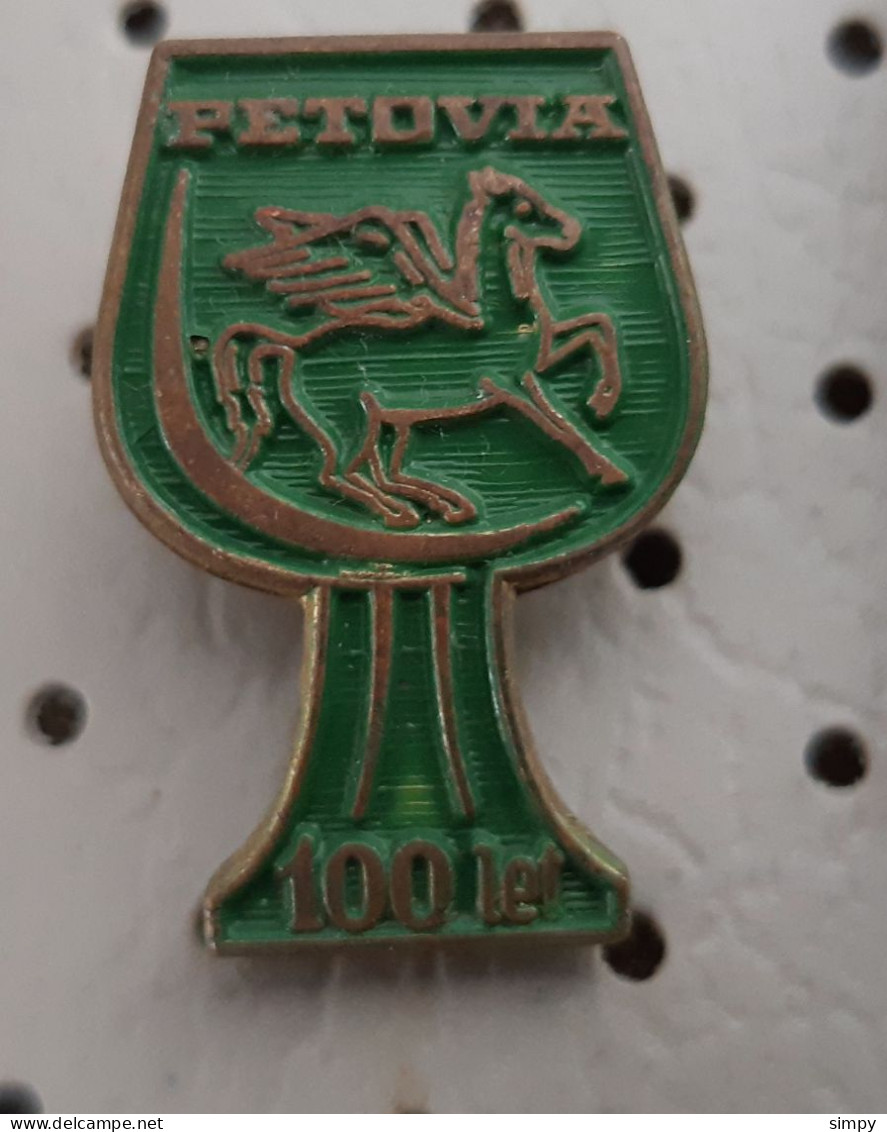 PETOVIA Ptuj Pegasus Alcoholic Beverage Factory 100 Years Slovenia Pin - Beverages