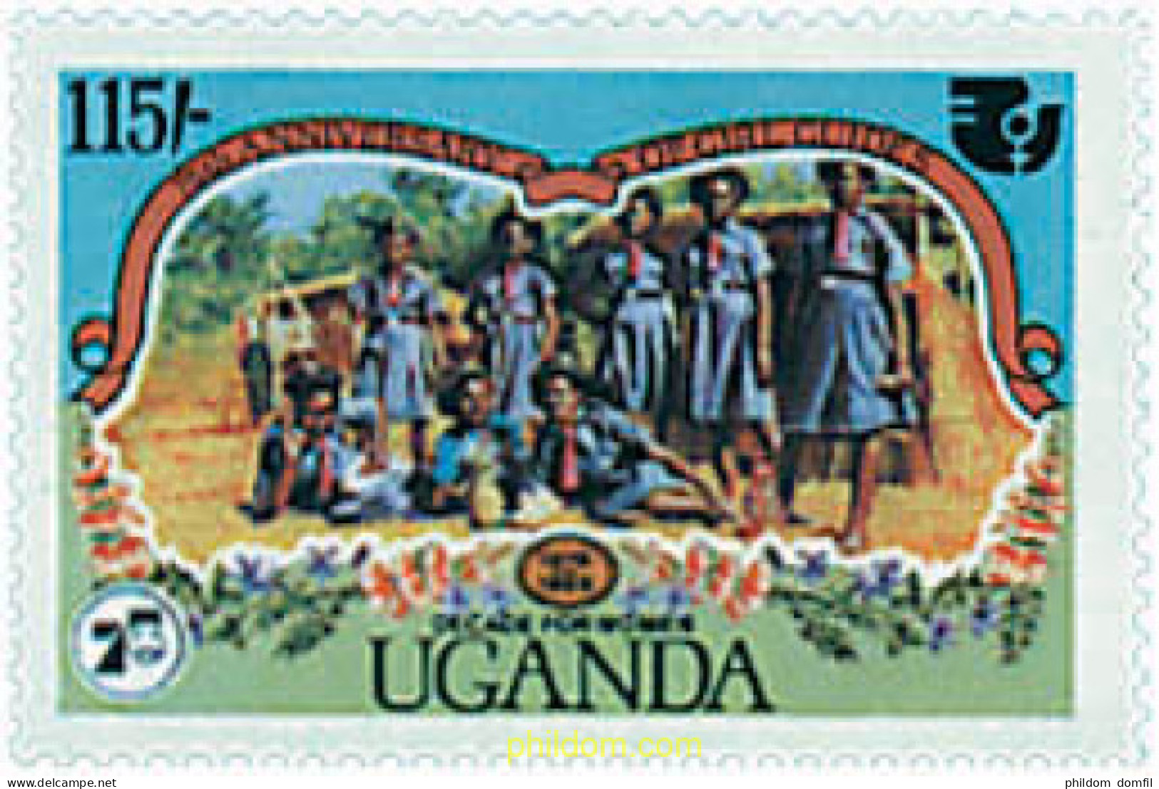 729265 HINGED UGANDA 1985 75 ANIVERSARIO DEL ESCULTISMO FEMENINO - Uganda (1962-...)