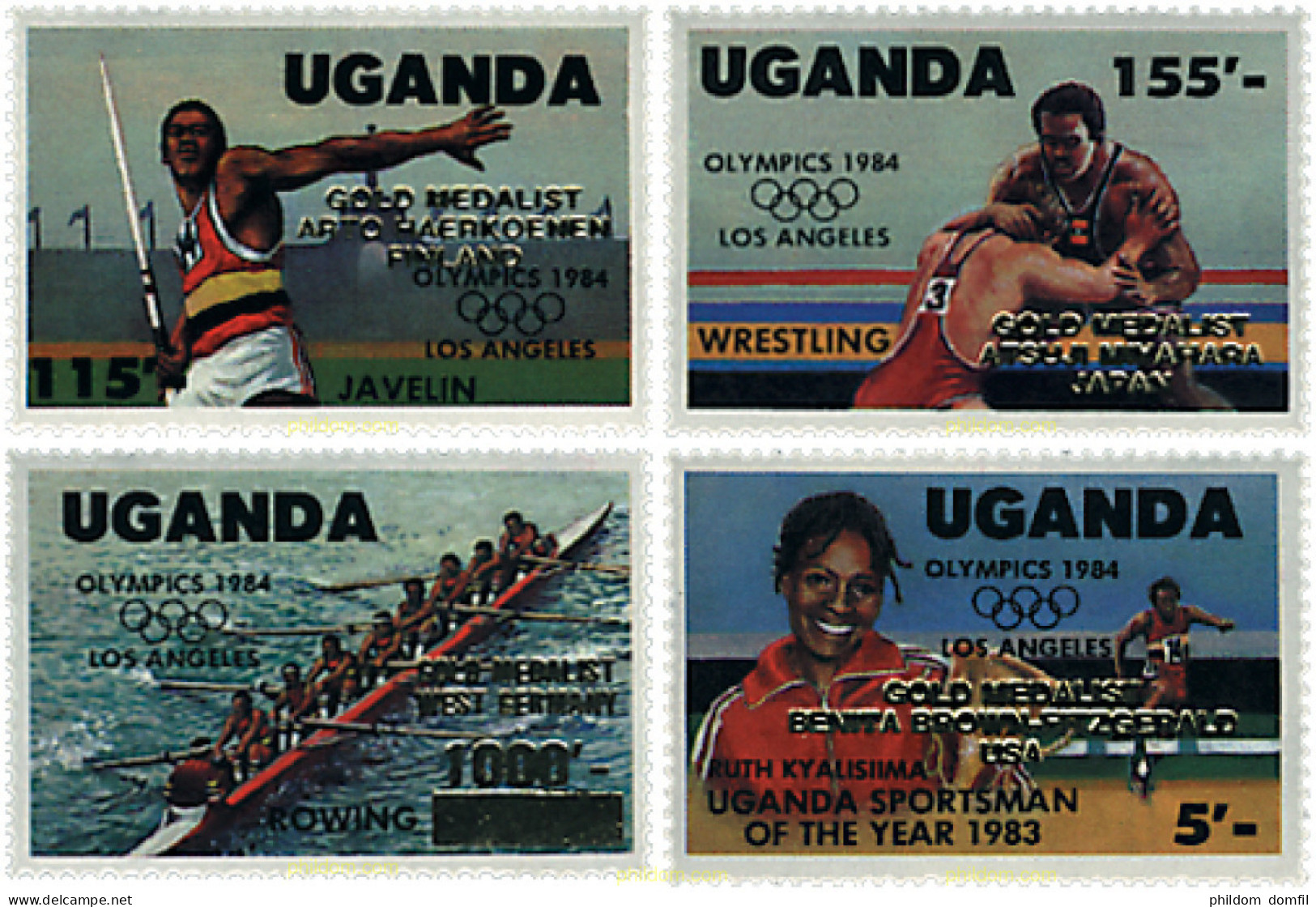 729264 HINGED UGANDA 1985 23 JUEGOS OLIMPICOS VERANO LOS ANGELES 1984 - Uganda (1962-...)