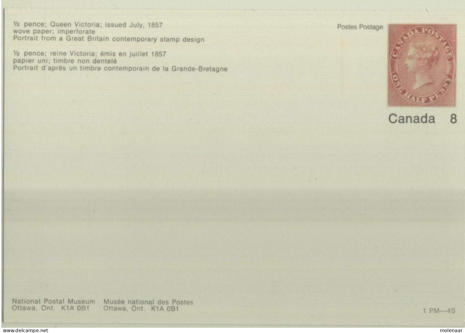 Postzegels > Amerika > Canada > 1/2 Pence Queen Victoria (16750) - Post Office Cards