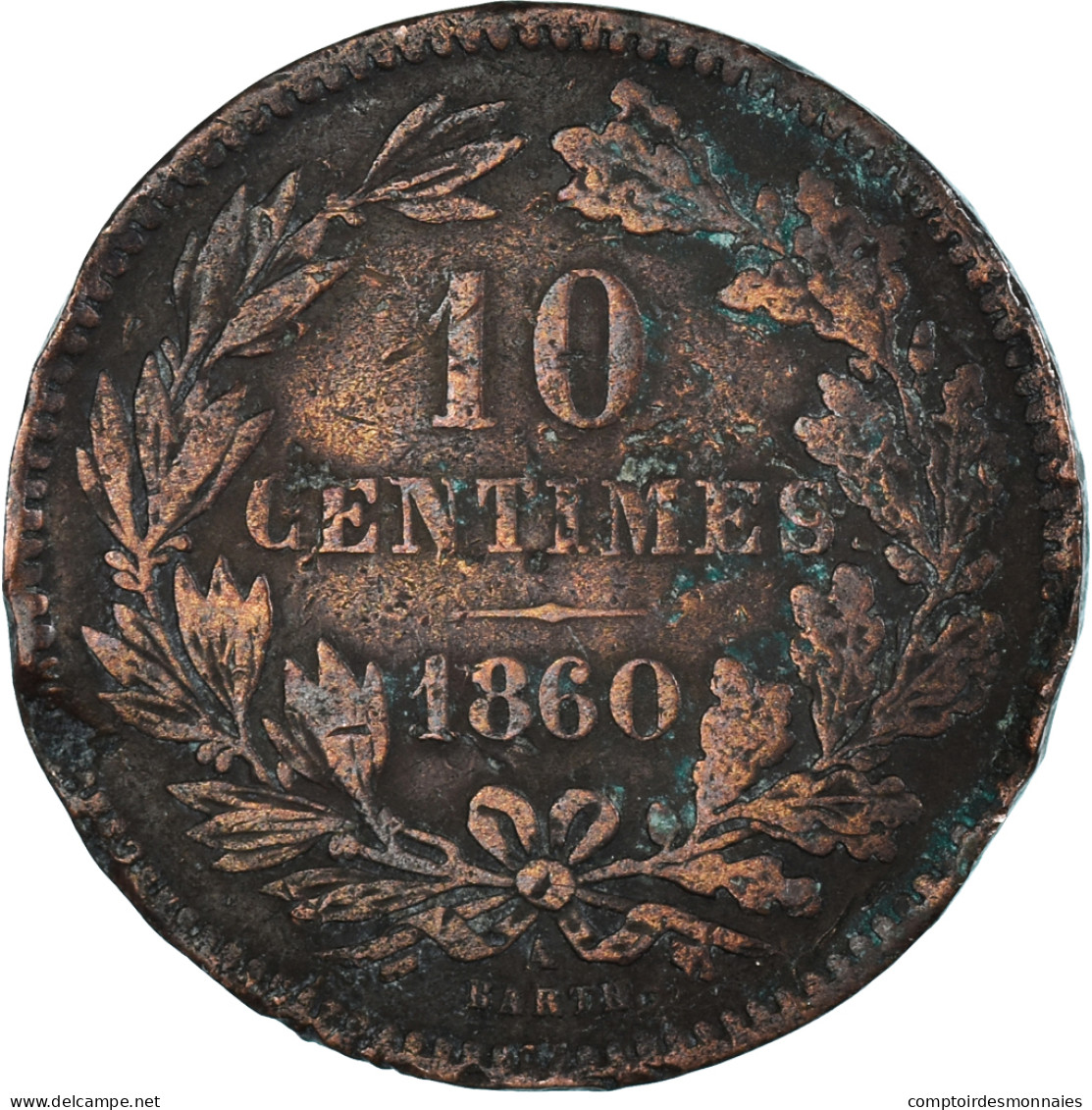 Monnaie, Luxembourg, 10 Centimes, 1860 - Luxembourg