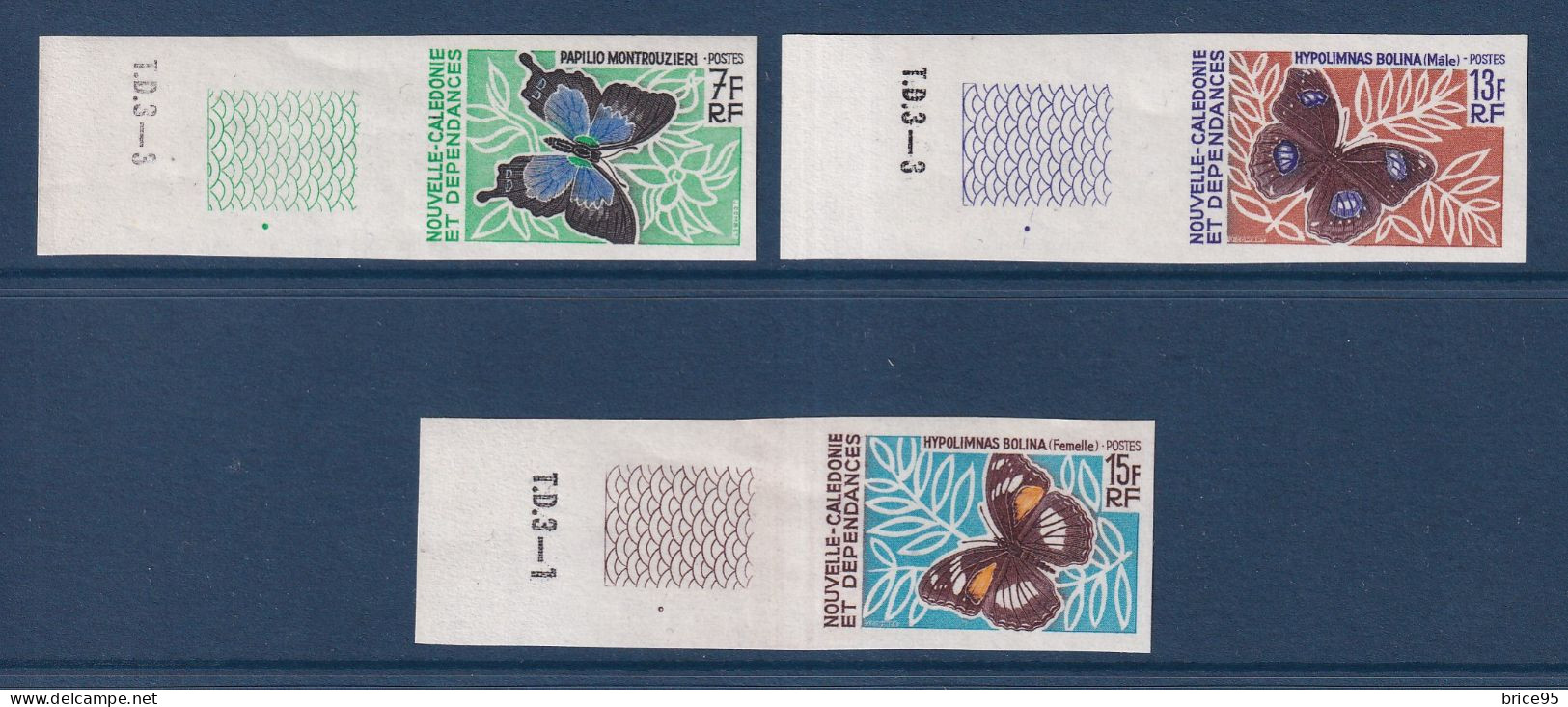 Nouvelle Calédonie - YT ND N° 341 à 344 ** - Neuf Sans Charnière - Non Dentelé - 1967 - Imperforates, Proofs & Errors