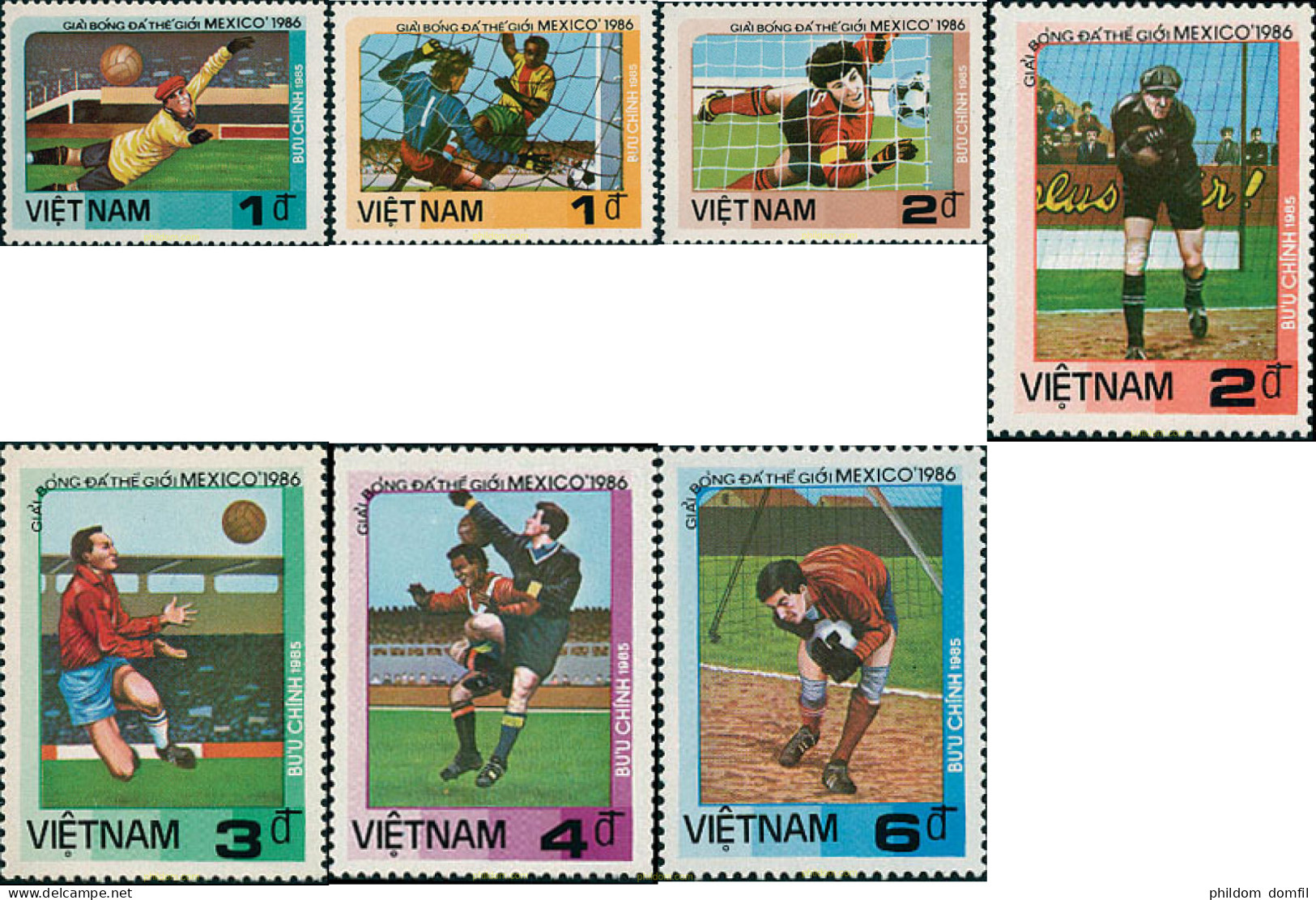 729266 HINGED VIETNAM 1985 COPA DEL MUNDO DE FUTBOL. MEXICO-86 - Viêt-Nam