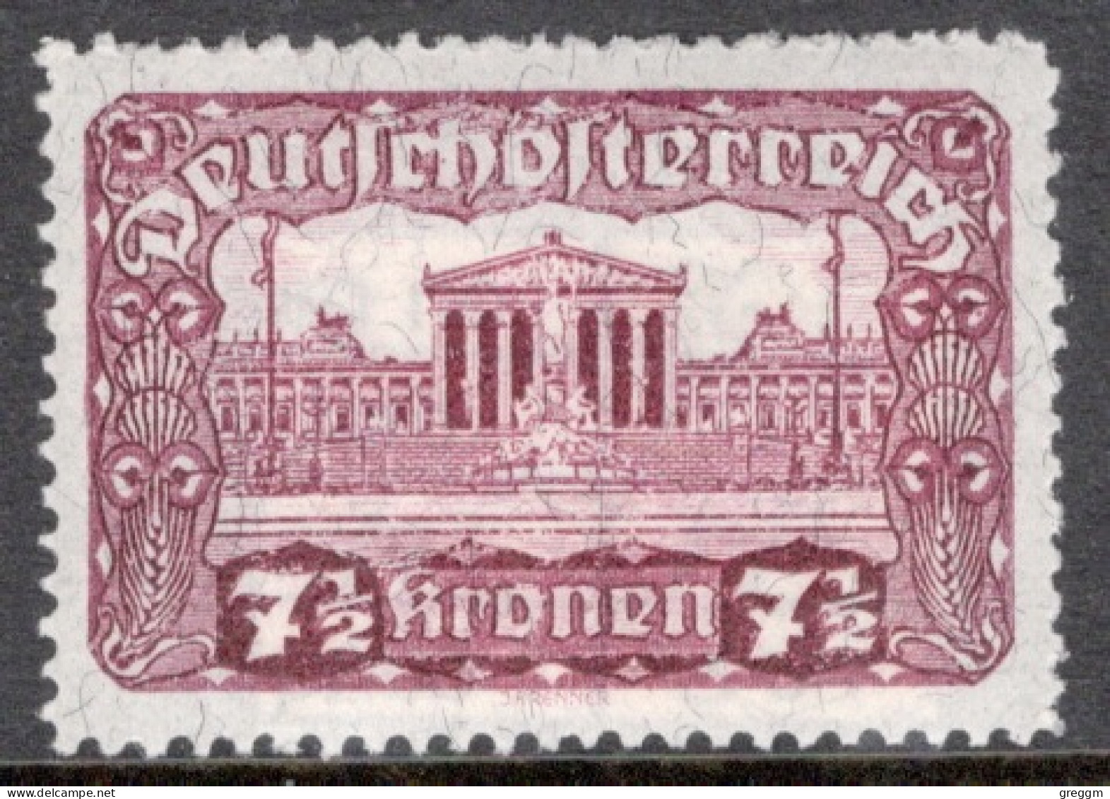 Austria 1919 Single Stamp Showing Parliament Building, Vienna In Unmounted Mint - Neufs