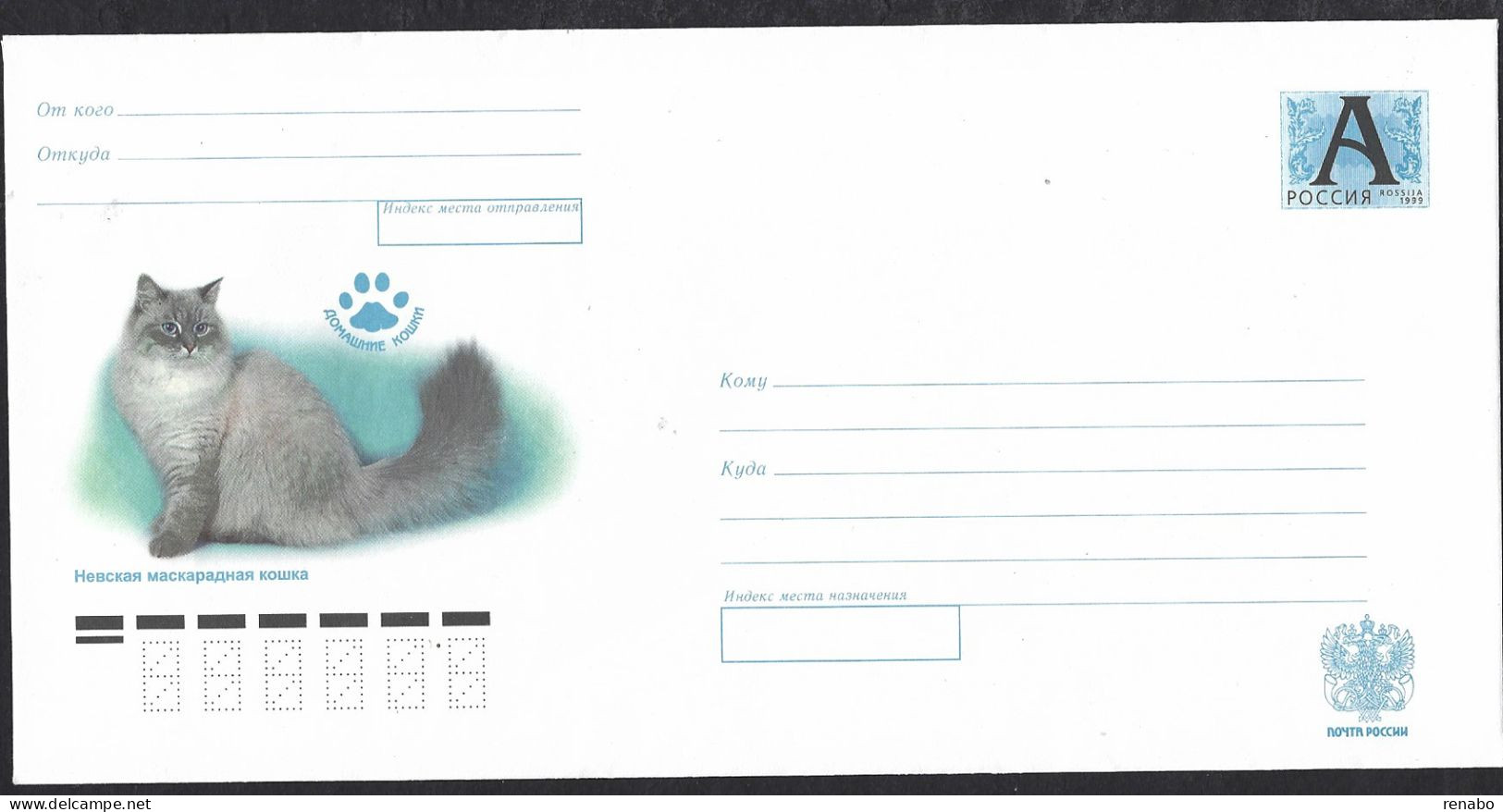 Russia 2010 : Gatto A Pelo Lungo, Cat , Probabile Tiffanie : Intero Postale, Postal Stationery - Katten