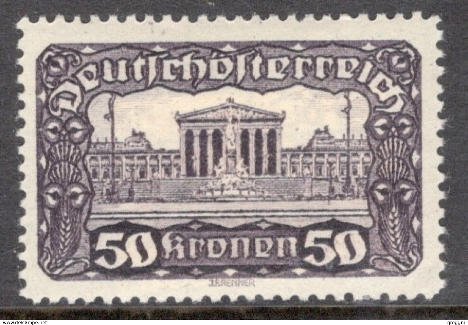 Austria 1919 Single Stamp Showing Parliament Building, Vienna In Unmounted Mint - Neufs