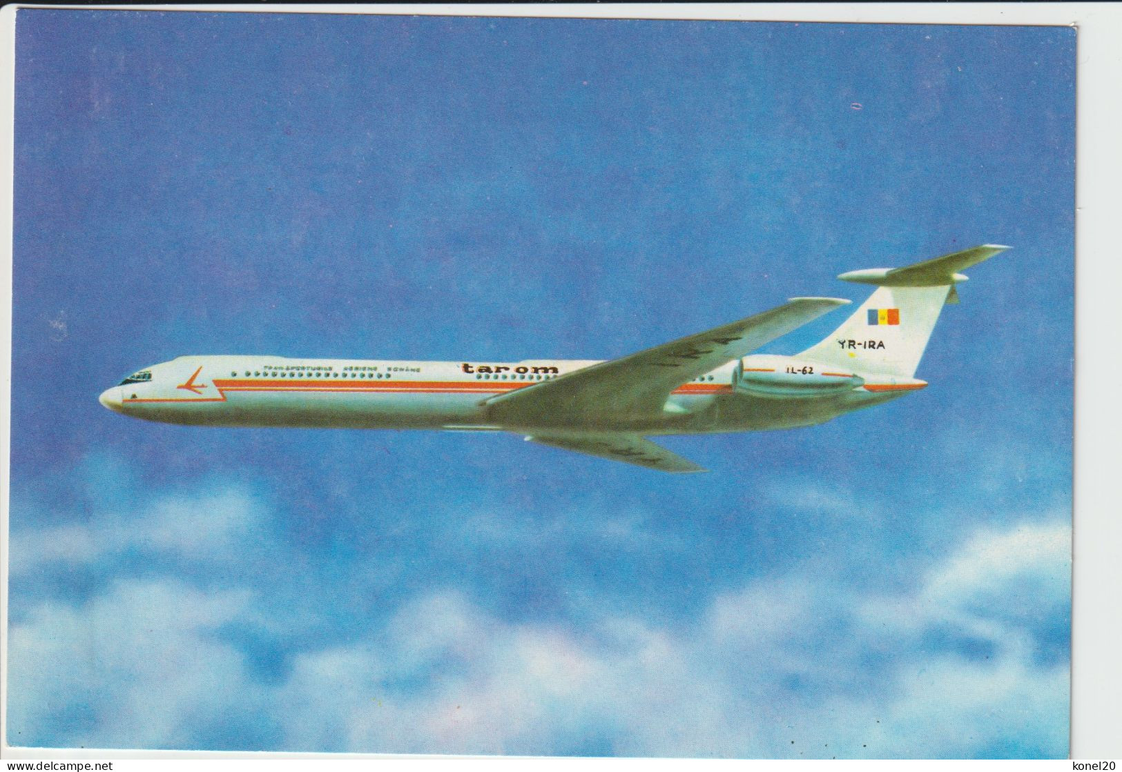 Vintage Pc Tarom Romanian Air Transport Il-62 Aircraft - 1946-....: Ere Moderne