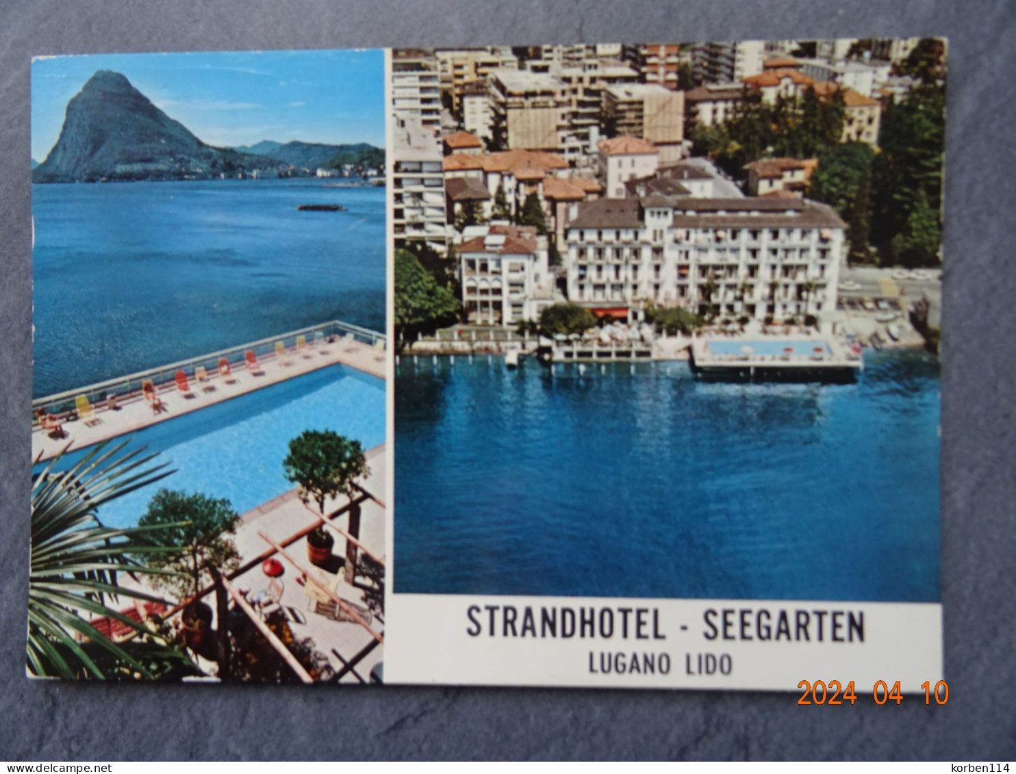 STRANDHOTEL  SEEGARTEN   LUGANO LIDO - Hotel's & Restaurants