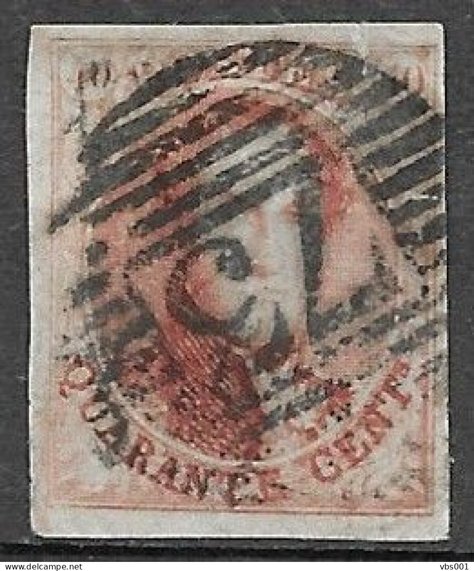 OBP12 Met 4 Mooie Randen En Met Balkstempel P73 Liege (zie Scans) - 1858-1862 Medaillons (9/12)