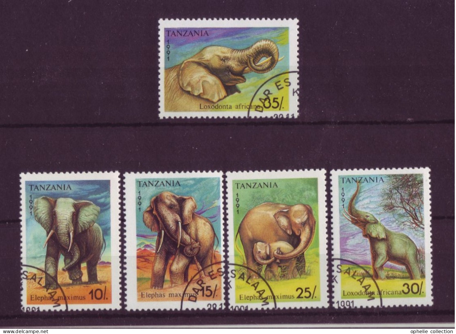 Afrique - Tanzanie - Eléphants - 5 Timbres Différents - 6926 - Tanzania (1964-...)
