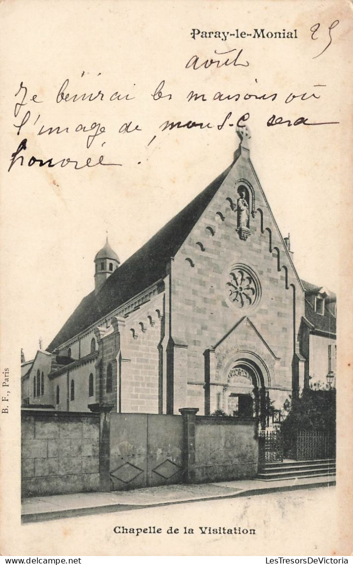 FRANCE- Paray Le Monial - Vue Sur La Chapelle De La Visitation - Vue Générale - Face à L'entrée-  Carte Postale Ancienne - Paray Le Monial