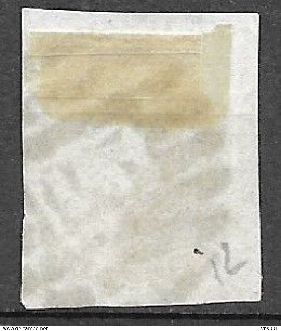 OBP12 Met 3 Randen (rechts Geraakt En Met Balkstempel P62 8B Huy (zie Scans) - 1858-1862 Medaillen (9/12)