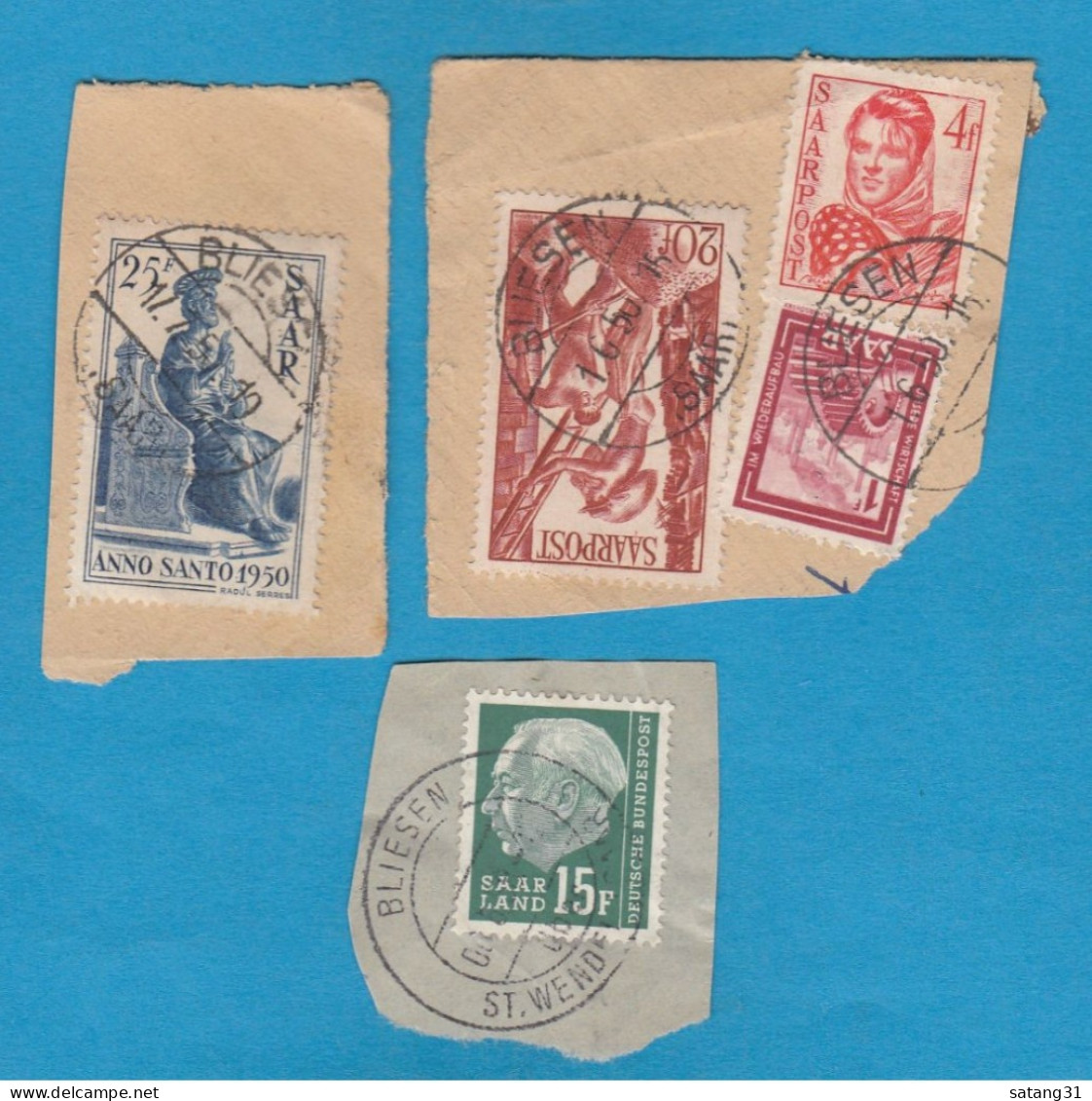 MICHEL NR. 244,250,274,295 AUF BRIEFAUSSCHNITT "BLIESEN" GESTEMPELT. - Used Stamps